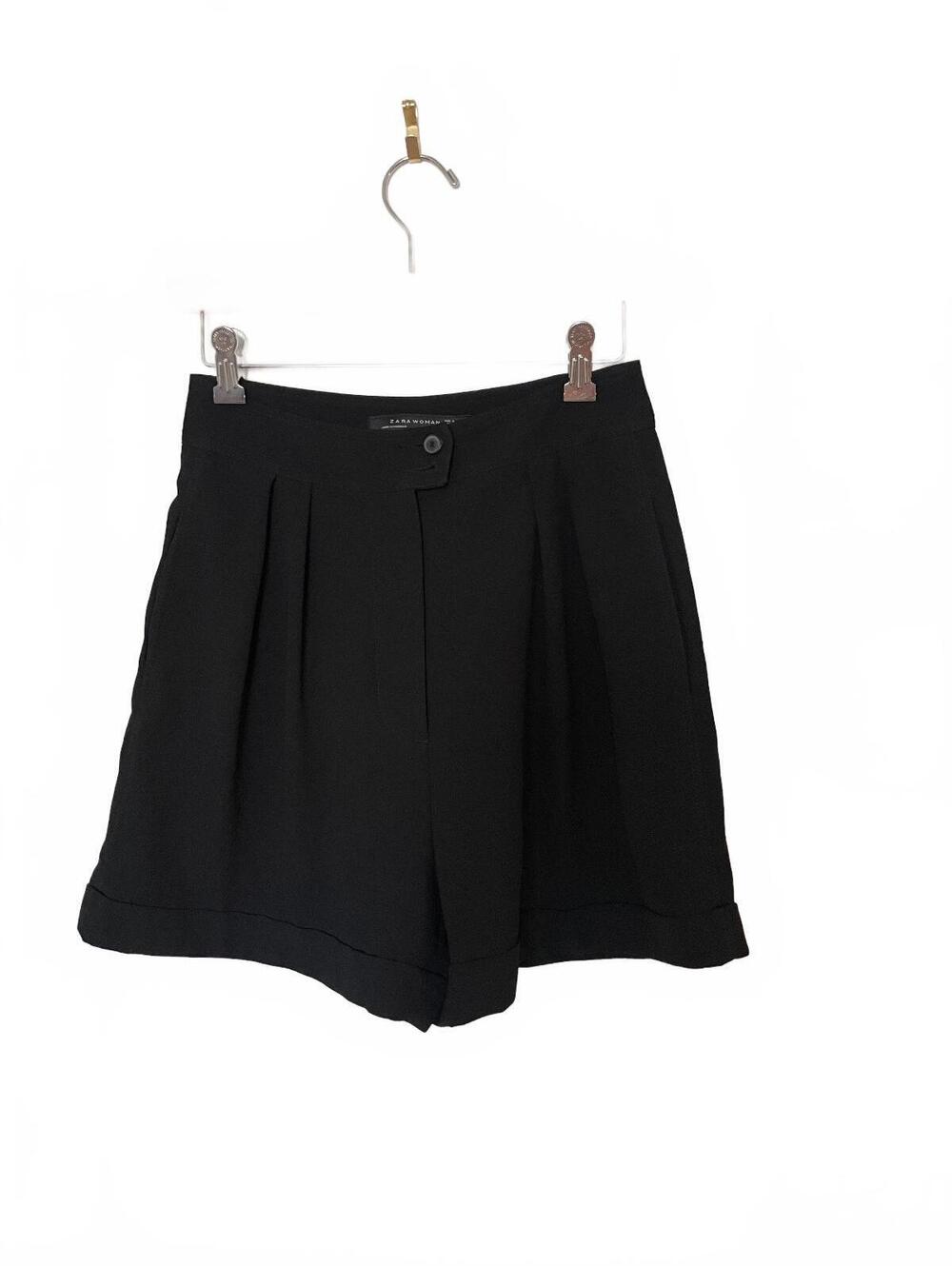 Zara Woman black high rise shorts